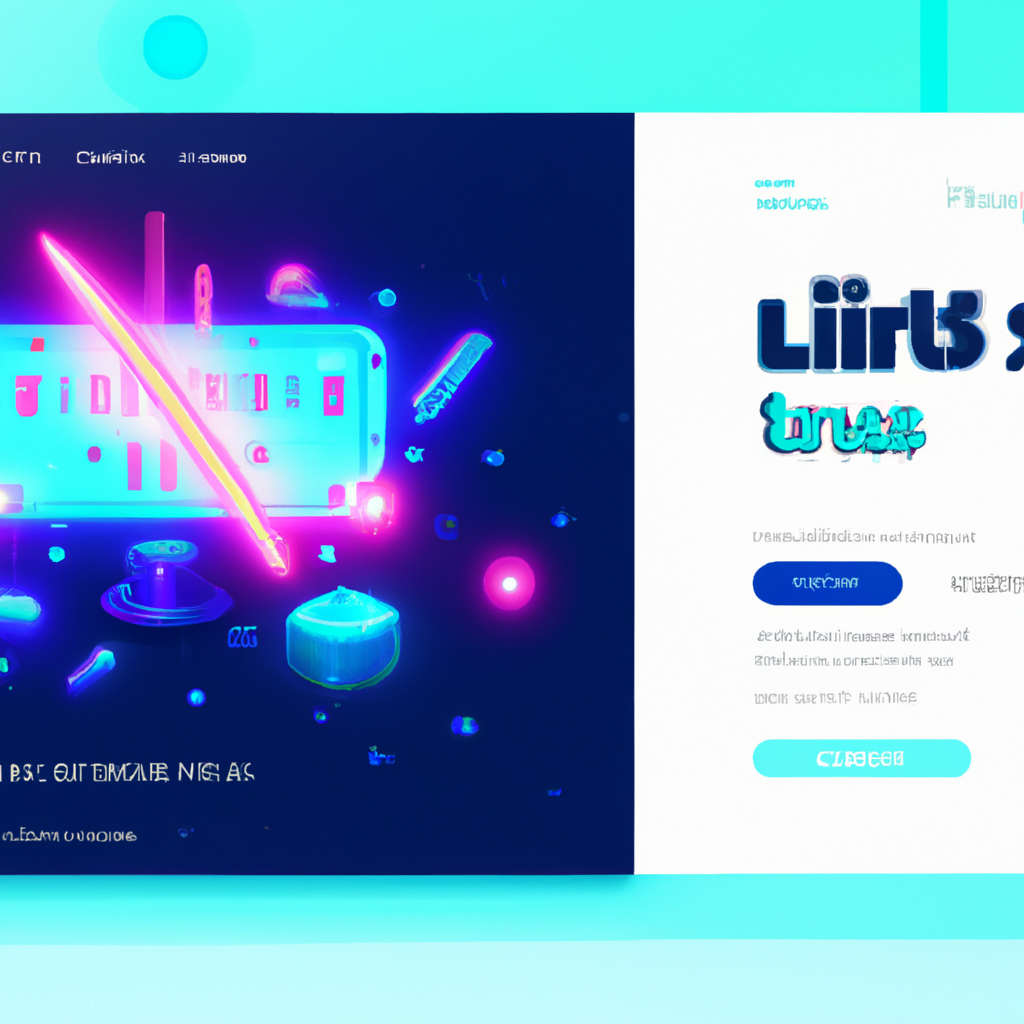 screenshot of neon platformer with HUD